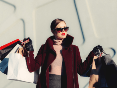 Woman with shopping bags